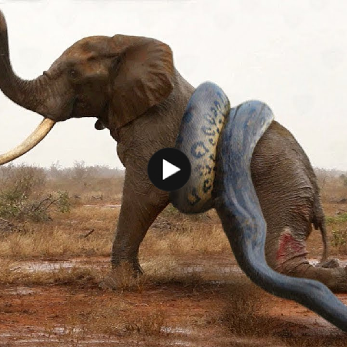 The elephant's expedition surprised many when it was discovered that a giant python slaughtered