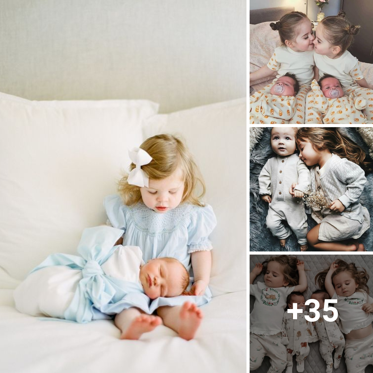 The enduring tie of sisterly love is demonstrated by the more than fifty incredibly cute acts and care gestures from an older sister to her younger brother.