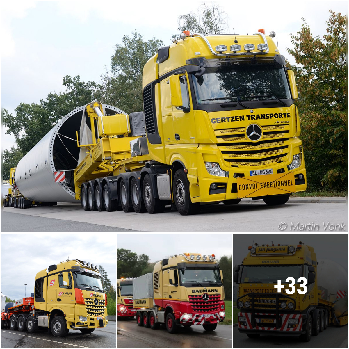 Baumann Heavy Transport’s five large trucks traverse the German landscape conquering the pinnacle of the oversized cargo movement.