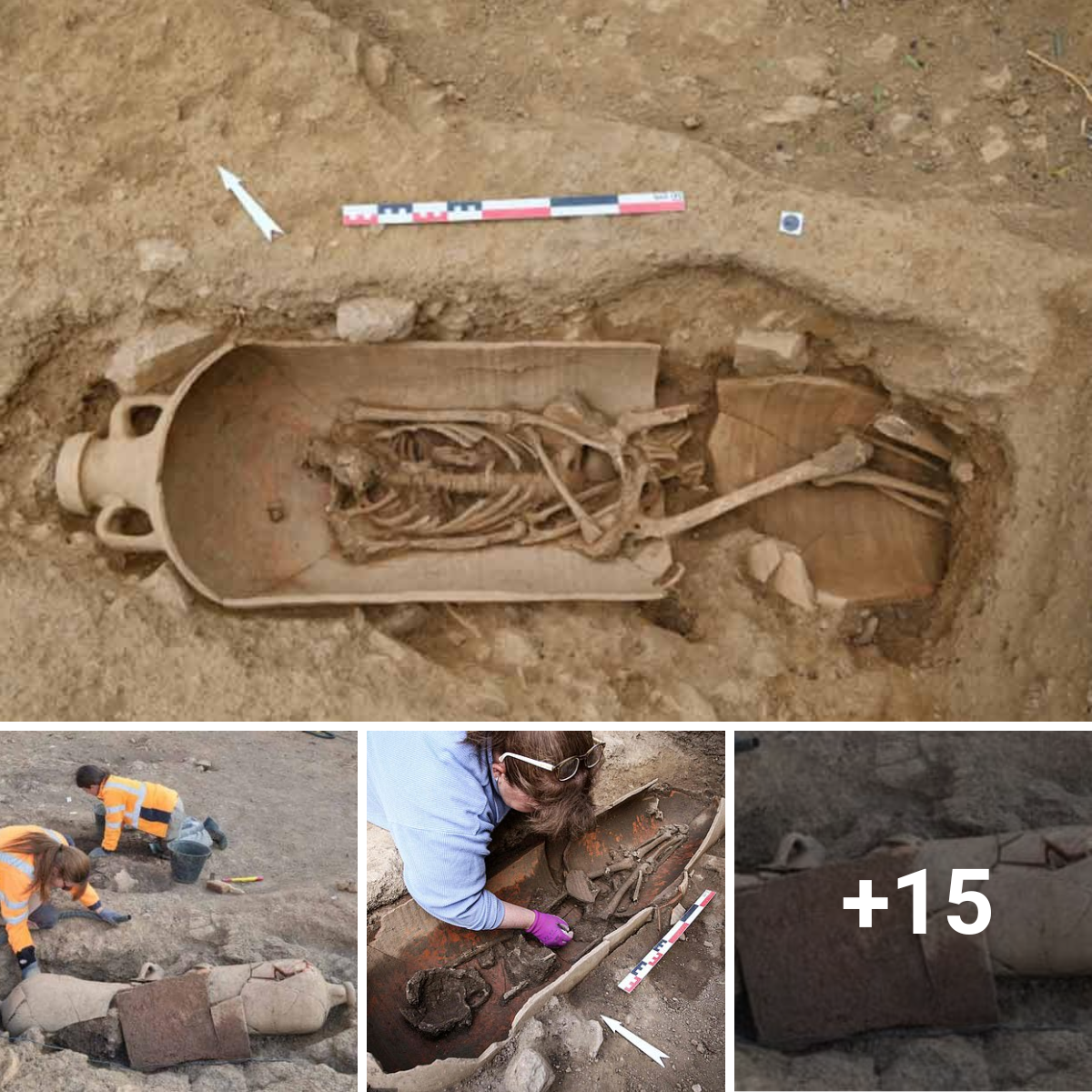 40 Ancient Graves with Bodies Encased in Huge Amphoras Discovered by Archaeologists