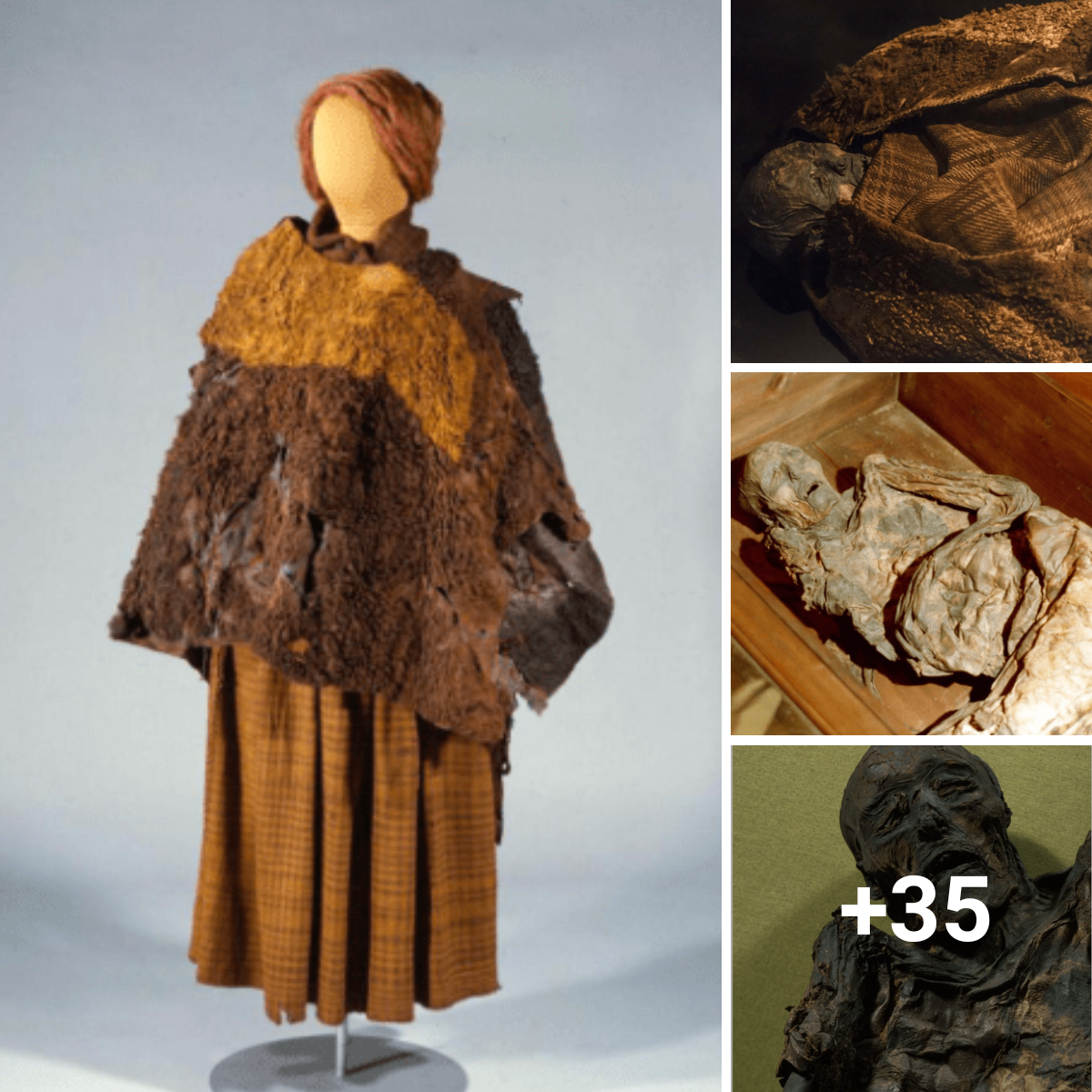 One of the most elegantly attired and best-preserved bog bodies is The Huldremose Woman.