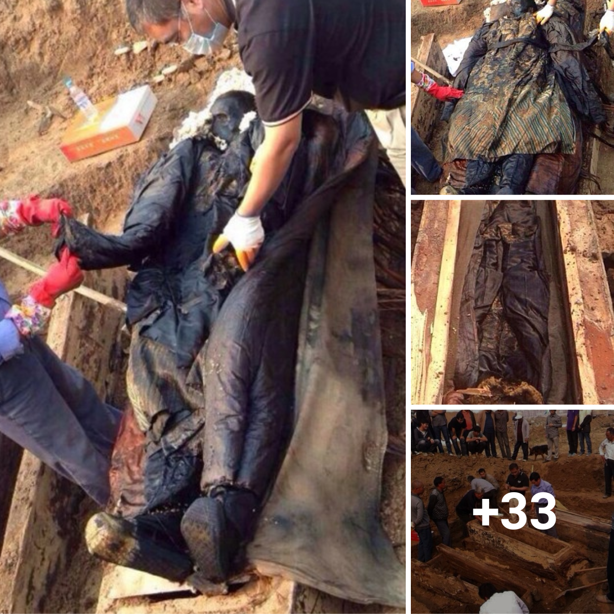 In the Central Chinese province of Henan, the naturally mummified remains of a government official from the Qing Dynasty (1644–1912) were discovered during construction.
