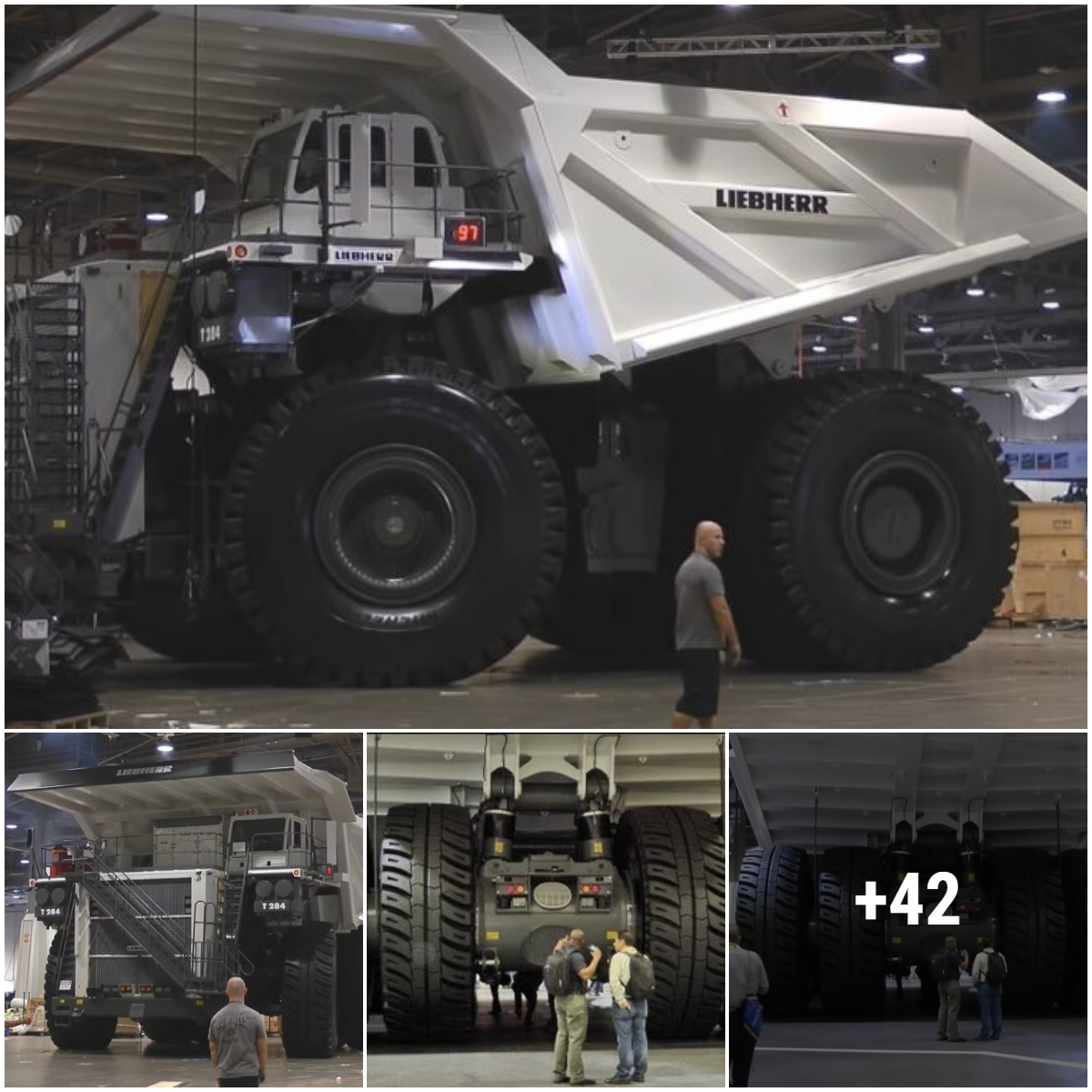 The 400-tonne Liebherr T-284 mining truck is a huge vehicle with incredible carrying capacity