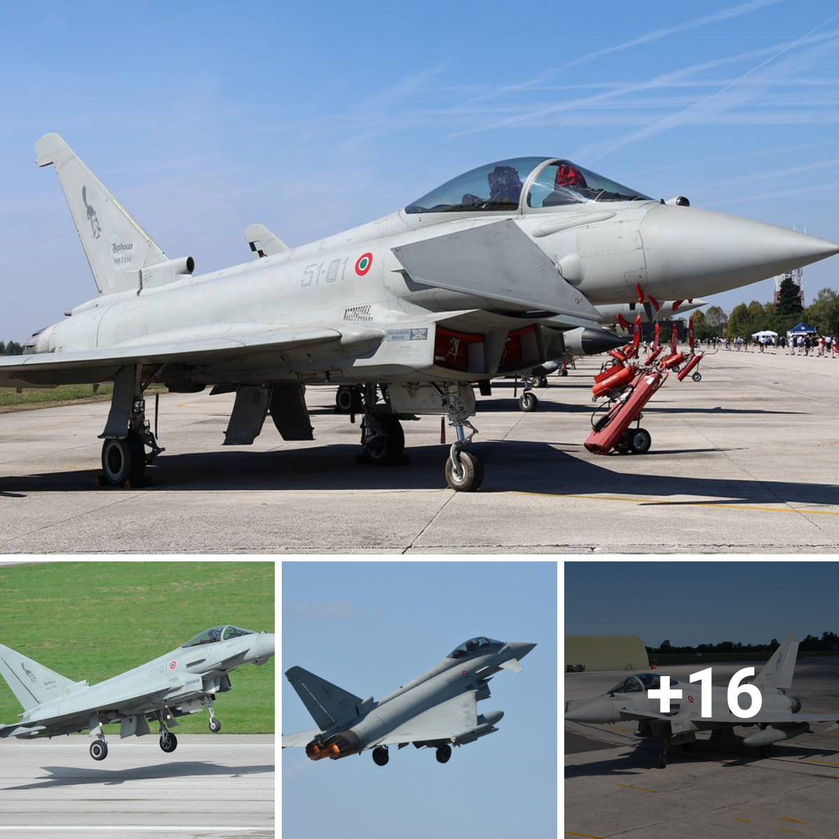 The 51st Triumph of the European Typhoon Squadron is welcomed by the Italian Air Force