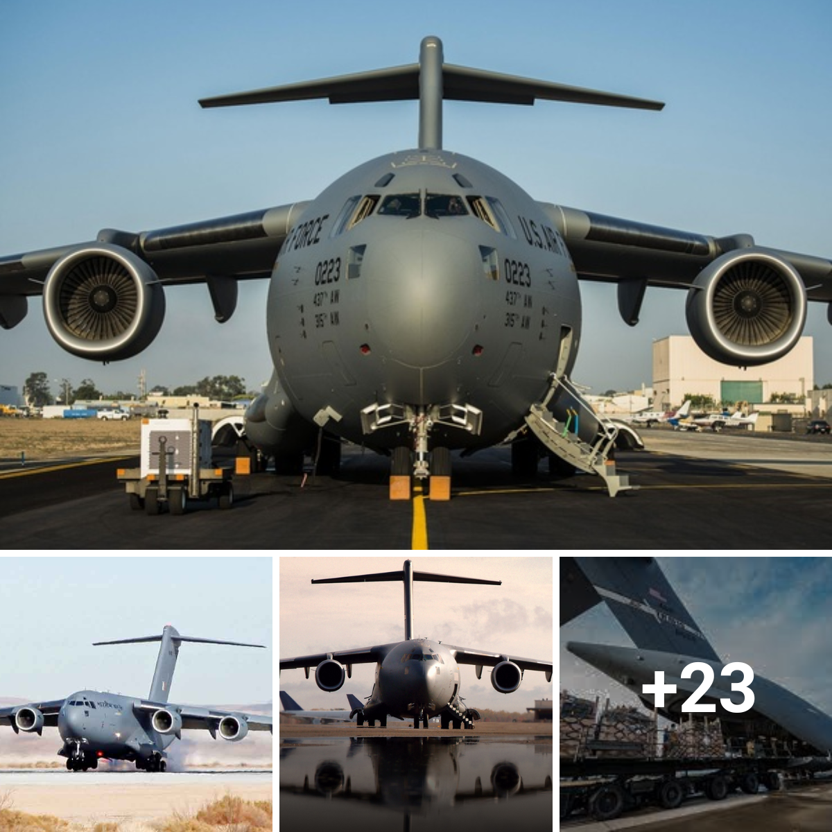 Operating for the US Air Force, the $340 million C-17 aircraft has exceptional parking skills.